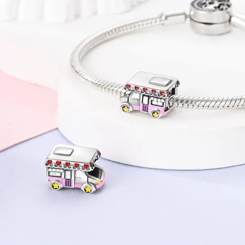 Miniatura 122 de MULA - Dijes de plata de ley 925 para pulseras y collares, colgantes de letras para la familia, cuentas de viaje en avión, dijes de árbol