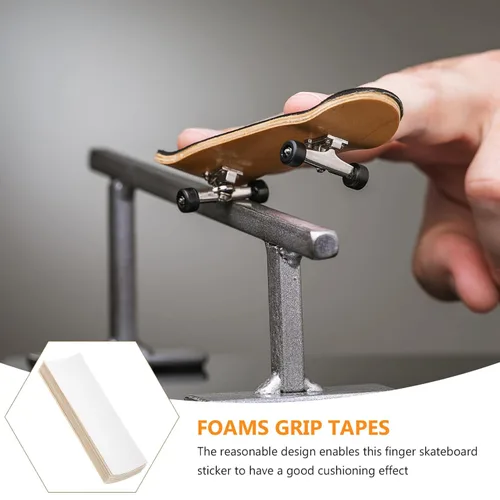 Miniatura 3 de ibasenice 10 Uds. de dedo Patineta antideslizante Pad Pegatinas Diapasón Cintas dedo Skateboard Cinta antideslizante Diapasón Herramientas de espuma