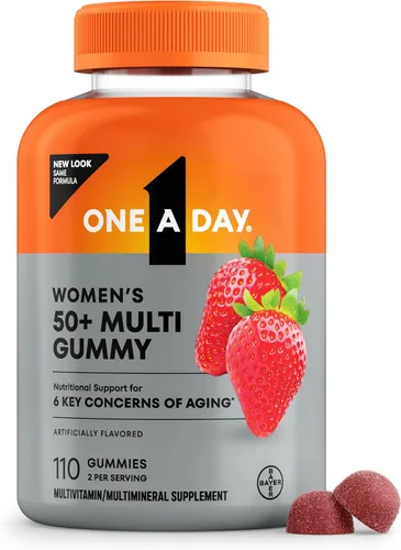 One A Day Multivitamínico para mujeres de 50 años o más, gomitas multivitamínicas para mujeres 50 plus para apoyo inmunológico, salud ocular y