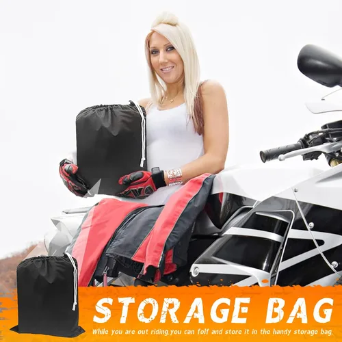 Miniatura 5 de Cubierta para motocicleta negra, tela Oxford 210D todo clima, protección contra el agua y el sol, cubierta para vehículo de 86 pulgadas para Harley