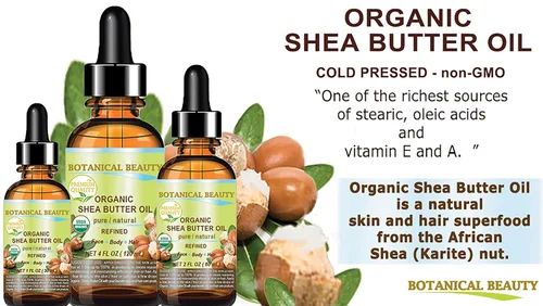 Miniatura 4 de Botanical Beauty Aceite orgánico de manteca de karité 100% puro aceite portador prensado en frío natural sin diluir. 1 Fl.oz.- 1.0 fl oz para cara