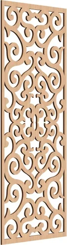 Miniatura 174 de Eveline - Paneles decorativos de pared de madera con calado, 13 3/8 pulgadas de ancho x 34 3/8 pulgadas de alto x 3/8 de alto, roble rojo rojo