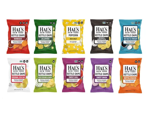 Miniatura 2 de Hal's New York Patatas fritas cocidas Kettle, sin gluten, paquete variado de 10 sabores, 2 onzas (paquete de 30)