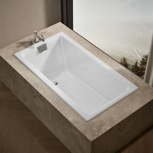 Miniatura 2 de Kohler 855-0 Tea-for-Two 66" x 36" bañera empotrada, Blanco