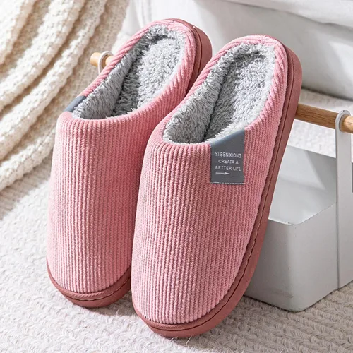 Miniatura 5 de NOLDARES Pantuflas de felpa con espuma viscoelástica, mullidas, antideslizantes, para mujer, de piel para interior, planas, para mujer
