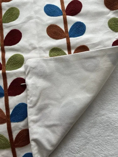 Miniatura 5 de Judy Dre am Funda de cojín 100% algodón, cuadrada, bohemia, bordada, para sofá, cama, sala de estar, funda de almohada bohemia bordada de 18 x 18