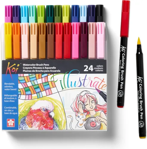 Miniatura 9 de Sakura XBR-6SA - Juego de 6 pinceles Koi para colorear, gris