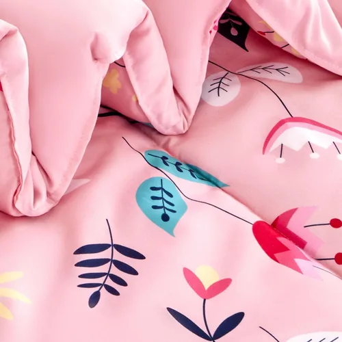 Miniatura 4 de SLEEP ZONE - Juego de edredón de 5 piezas tamaño Individual para niños, estampado suave, con edredón, sábanas y fundas para cojín y almohada, diseño