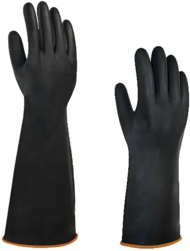 Guantes industriales resistentes a ácidos y álcalis Guantes de goma de protección laboral química a prueba de corrosión química