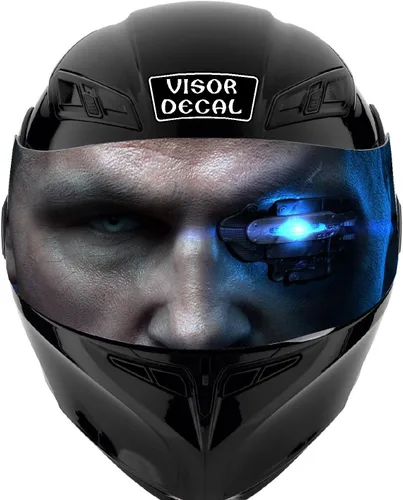 Miniatura 5 de GRAPHIX EXPRESS Calcomanía gráfica para visera de robot, casco compatible con: Icon Shoei Bell HJC Scorpion AGV V2 (robot V07)