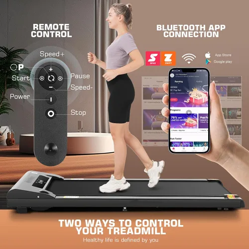 Miniatura 2 de Cinta de Caminar Portátil con Capacidad de 300 Libras, Cintas de Correr Portátiles para Casa y Oficina, Cinta de Correr Bajo el Escritorio