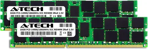 Miniatura 2 de A-Tech Kit de 32 GB (2 x 16 GB) RAM para Supermicro SUPER B9DRG, B9DRT, X9DR7-TF+, X9DRE-TF+, X9DRT-F, X9DRT-HF, X9QRi-F+, X9SRW-F DDR3 1866MHz