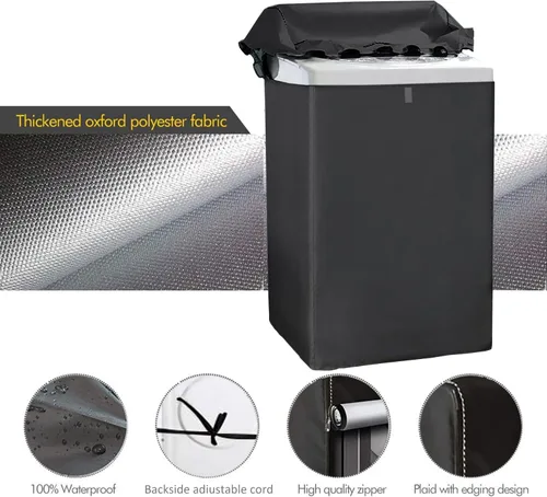 Miniatura 3 de Cubierta portátil para lavadora y secadora, cubierta para lavadora y secadora, a prueba de polvo, impermeable, protector de electrodomésticos