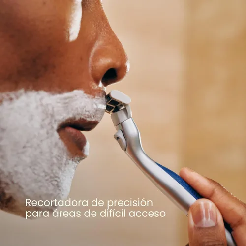 Miniatura 6 de Harry's Kit de afeitado Plus para hombres, mango premium, 5 cartuchos de hoja de afeitar, gel de afeitado espumoso y cubierta de hoja de viaje, Tide