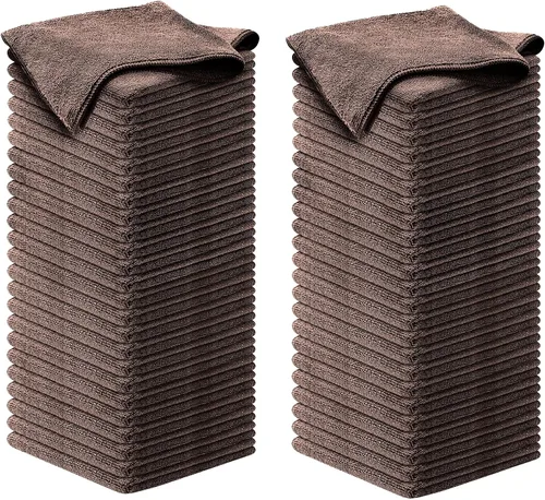Miniatura 21 de USANOOKS Paño de limpieza de microfibra, 8 piezas de 12 x 11 pulgadas, alto rendimiento, 1200 lavados, toallas ultra absorbentes, tejido de suciedad