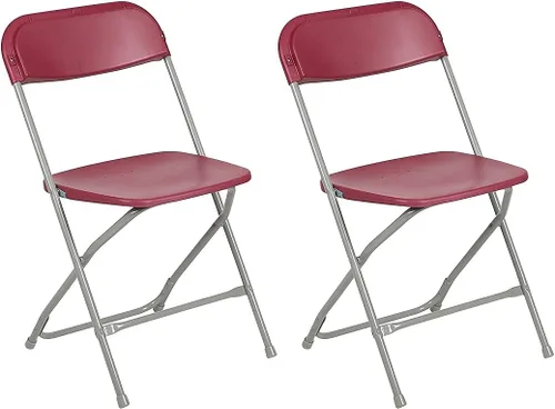 Miniatura 23 de Flash Furniture Hercules Series Silla plegable de plástico, color rojo, paquete de 6, capacidad de peso de 650 libras, cómoda silla para eventos