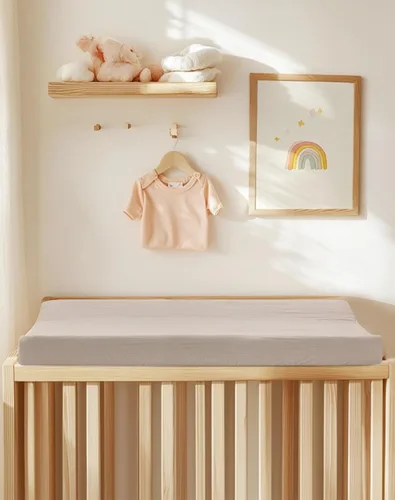 Miniatura 4 de Juego de 2 fundas para cambiador para bebé niño y niña, fundas de muselina para cambiador con estilo bohemio, ropa de cama neutra para guardería