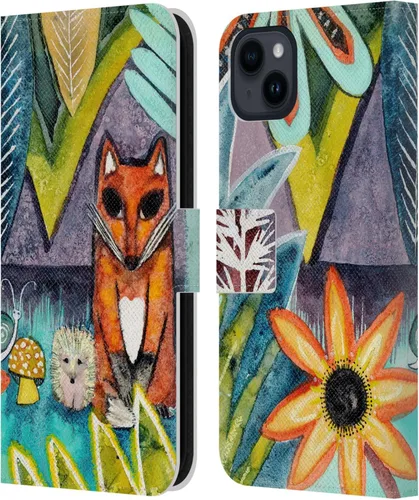 Miniatura 12 de Head Case Designs Officially Licensed Wyanne Blue Watercolour Bear Animals 2 Leather Wallet Case Compatible with Apple iPhone 15 Plus