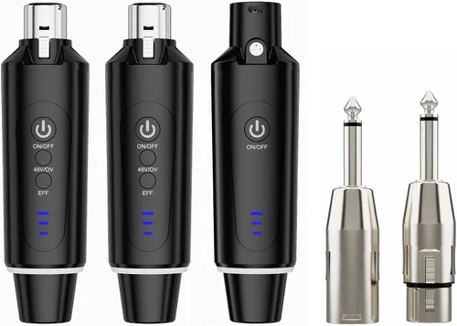 Miniatura 7 de Transmisor y Receptor de Micrófono Inalámbrico XLR, Sistema de Micrófono Inalámbrico UHF, Adaptador de Micrófono XLR de 16 Canales para Micrófono