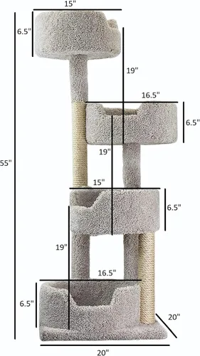 Miniatura 2 de New Cat Condos Torre para gatos de varios niveles