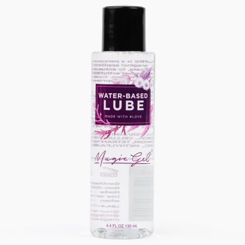 Magic Gel Lubricante personal a base de agua | Lubricante para hombres, mujeres y parejas | Transparente sin manchas | Sin sabor 4.4 onzas