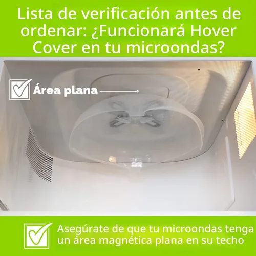 Miniatura 3 de HOVER COVER Tapa Magnética para Microondas, Cubierta Transparente para Alimentos - Con Ventilación y Magnética, 30,5 cm, Cubierta de Plato de Grado