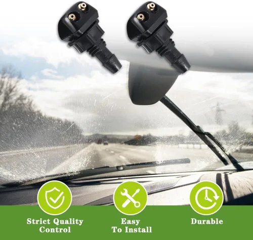 Miniatura 7 de 2 boquillas de limpiaparabrisas delantero, boquilla rociadora universal para limpiaparabrisas delantero, boquillas de repuesto para Ford Honda