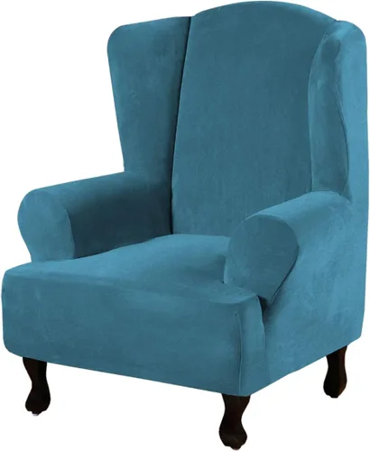 Miniatura 46 de H.VERSAILTEX Funda de terciopelo elástico para sillón, funda para sillón de 1 cojín para sala de estar, funda de muebles hecha de terciopelo grueso