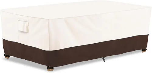 Miniatura 20 de Bitubi Funda otomana impermeable para patio, funda cuadrada resistente para muebles de mesa auxiliar para exteriores, tamaño 22 pulgadas de largo x