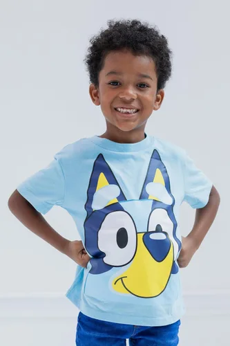Miniatura 24 de Bluey Paquete de 3 camisetas para niños para verano, paquete de 3 camisetas de algodón para niños