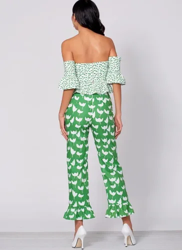 Miniatura 5 de McCall's Patterns McCall's - Pantalones para mujer, camiseta sin mangas, hombros descubiertos, tallas 14-22, patrón de costura, color blanco