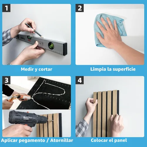 Miniatura 8 de Panel de pared de listones acústicos de madera Art3d con diseño roll-flat - Paneles absorbentes de sonido de 95.3 x 23.8 pulgadas para columnas