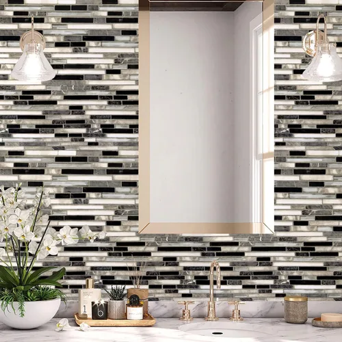 Miniatura 8 de Livebor Papel tapiz de cocina para despegar y pegar, papel tapiz de azulejos de cocina, papel tapiz de 17.7 x 118.1 pulgadas, papel de contacto