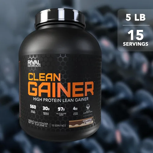 Miniatura 4 de RIVAL NUTRITION Clean Gainer I - Mezcla de bebida en polvo con alto contenido de proteínas, 1.06 onzas de proteína por porción