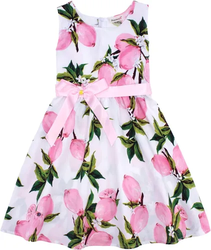 Miniatura 7 de Vestido de verano para niña, de algodón, con diseño floral