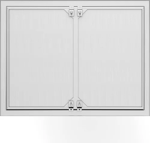 Miniatura 9 de Luffioner Puertas de cocina para exteriores, puerta de acceso doble para barbacoa de 31 pulgadas de ancho x 24 pulgadas de alto, placa gruesa a