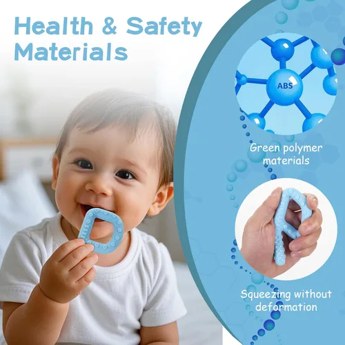 Miniatura 4 de Juguetes sensoriales para masticar para niños autistas, paquete de 4 juguetes de dentición en forma de P, mordedores de bebé, juguetes para masticar