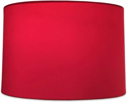 Miniatura 4 de Royal Designs, Inc. Pantalla de lámpara Shallow Drum Hardback, HB-610-10RED, Rojo, 9 x 10 x 7