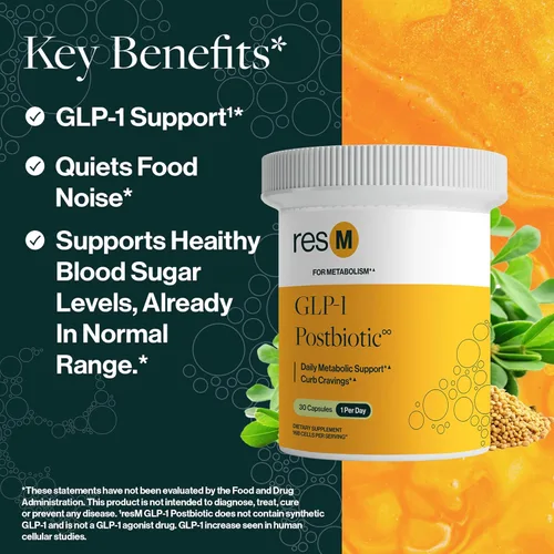 Miniatura 4 de resM GLP-1 Postbiotic - Suplemento activo GLP 1 para mujeres y hombres, activador y apoyador de GLP1, vitaminas veganas para la salud intestinal