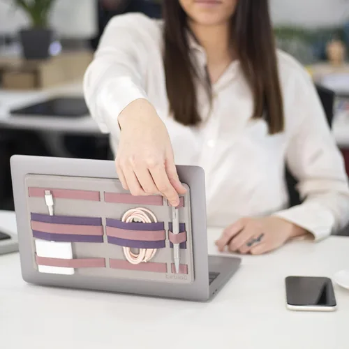 Beblau Shift PRO - Organizador de tecnología portátil adhesivo para portátiles, portátiles.. Inserto de mochila | Accesorios de computadora, Rosa