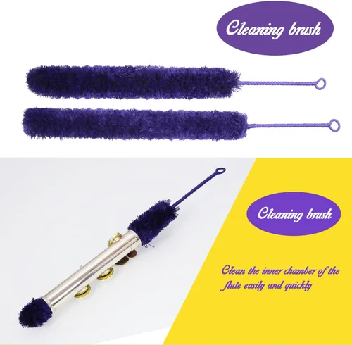 Miniatura 6 de Kit de limpieza para el cuidado de la limpieza de flautas: aceite de llave + grasa de corcho + hisopo + paño de limpieza + cepillo de limpieza +