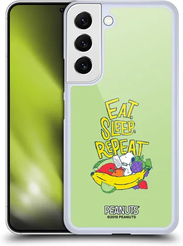 Miniatura 40 de Head Case Designs Funda rígida con licencia oficial de Peanuts Eat Sleep Snoopy Naturally Sweet compatible con Samsung Galaxy S23 Ultra 5G Comer