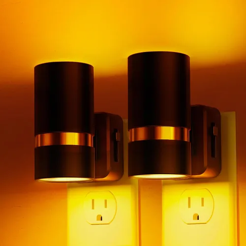 Miniatura 13 de L LOHAS LED Luz nocturna, luces nocturnas enchufables a la pared, sensor de atardecer a amanecer, blanco suave de 3000 K, brillo ajustable, luz