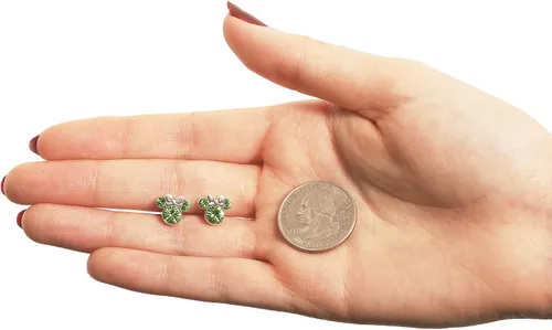 Miniatura 5 de Disney - Aretes tipo dormilona con diseño de Minnie Mouse para mujer, joyería de piedras natales