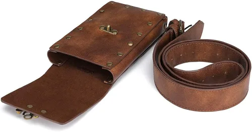 Miniatura 2 de Rebajas Cyber Monday Ofertas Venta Steampunk Riñonera Bolso para cintura Moda Gótico Hombro Bandolera Bandolera Muslo Pierna Capucha Bolsa de Viaje