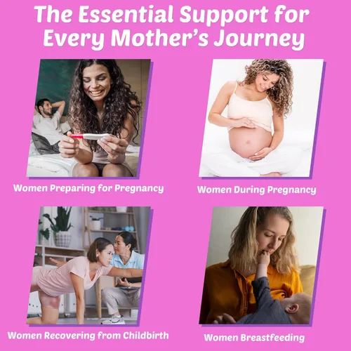 Miniatura 6 de Vitaminas prenatales para mujeres con metilfolato, omega-3 DHA vegano, mezcla de alimentos orgánicos, probióticos, hierro, vitamina D3 B6 B12