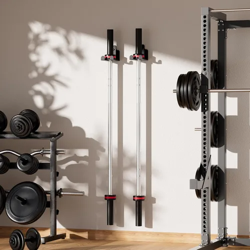 Miniatura 6 de XZHXFX Soporte de Barra de Pared, Soporte de Pared para Barra Individual, Estante de Pared para Barra de Gimnasio en Garaje, Estante de Pared