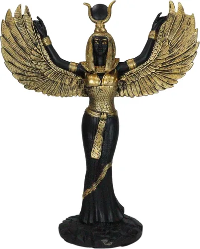 Miniatura 6 de Ebros Gift Diosa egipcia Isis Ra con alas abiertas, 12 pulgadas de alto, Deidad de la maternidad, sabiduría mágica y naturaleza, escultura