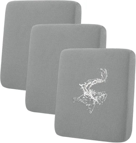 hyha Fundas impermeables para cojines de sofá para mascotas, funda antideslizante para asiento de sofá para perros lavable, tela de jacquard Gris