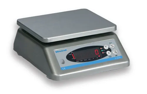 Brecknell C3235 Capacidad de 6 libras, resistente al agua NSF IP66 Check Weigh, teclas simples, pantalla de 6 dígitos, CA y batería recargable